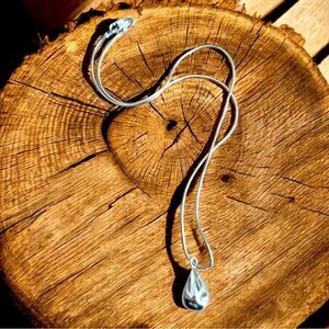 SILPADA STERLING SILVER TEARDROP PENDANT & NECKLACE